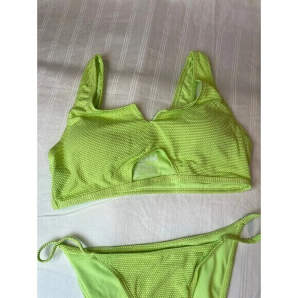 Cabana Del Sol‎ Lime 2 Piece Bikini Size M RefN08